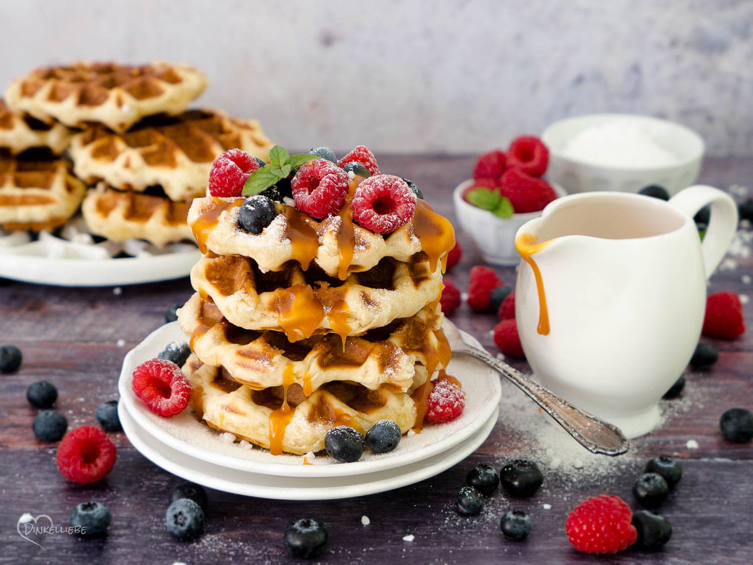 Belgische Waffeln - Lütticher Dinkel-Waffeln mit Hefe - Dinkelliebe