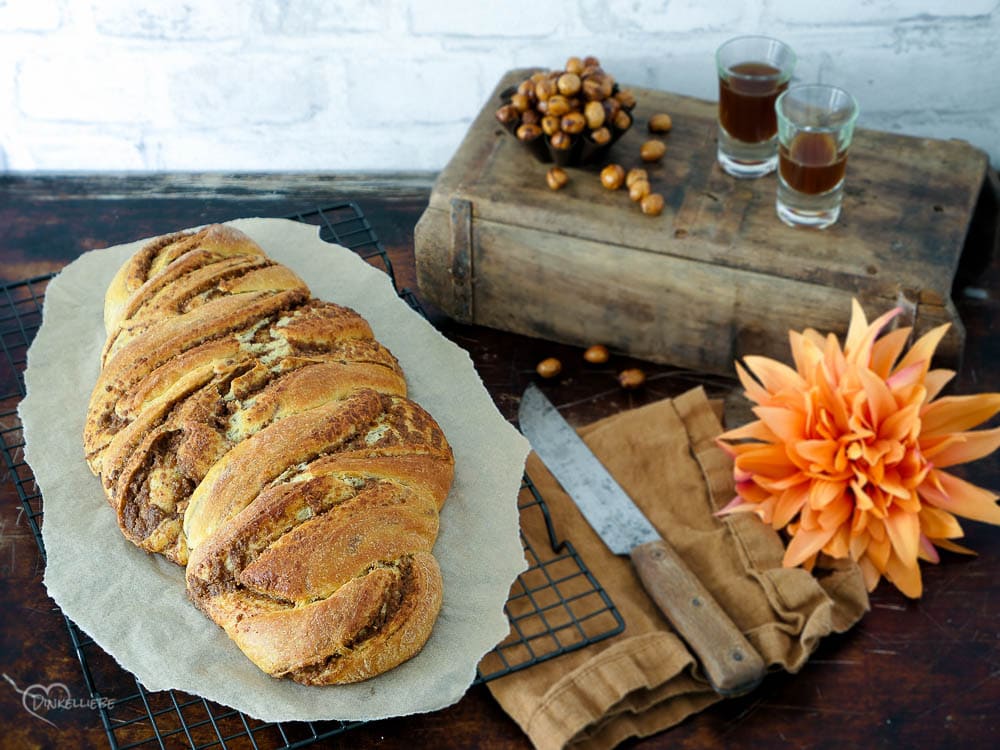 Besoffener No Knead Brioche-Nusszopf