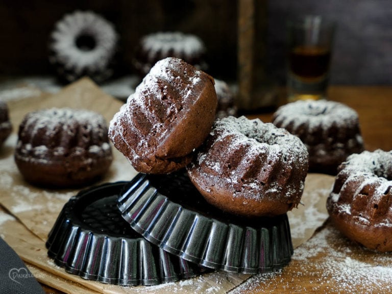 Cognac-Schoko-Mini-Gugelhüpfer - Dinkelliebe