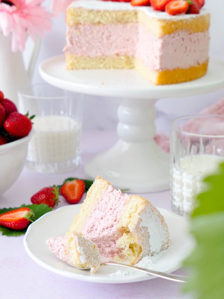 Dinkel Erdbeer-Käsesahne-Torte ohne Gelatine