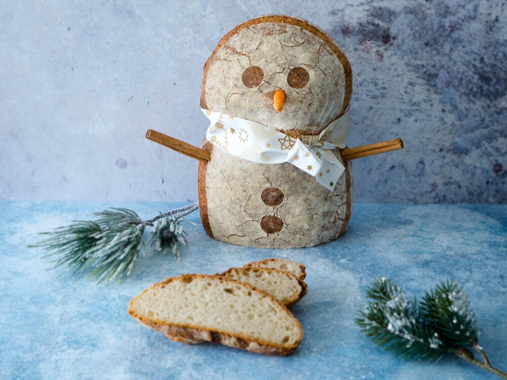 Dinkel Schneemannbrot