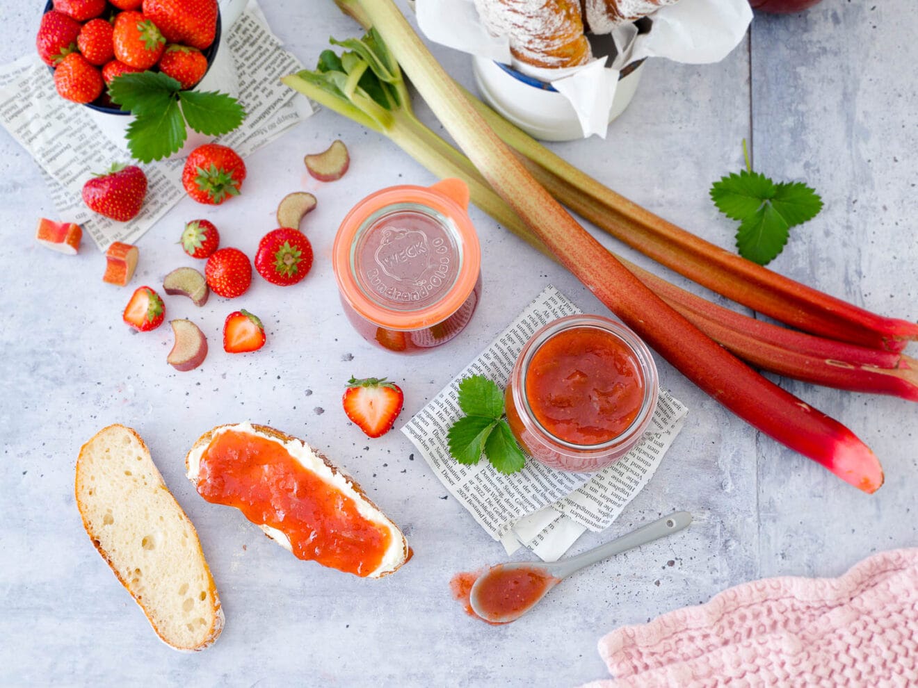 Erdbeer-Rhabarber-Marmelade - Genuss pur - Dinkelliebe