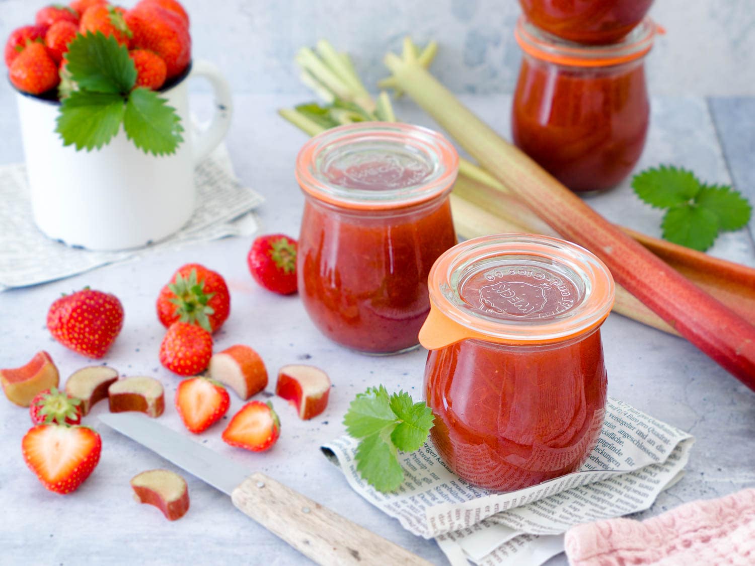 Erdbeer-Rhabarber-Marmelade