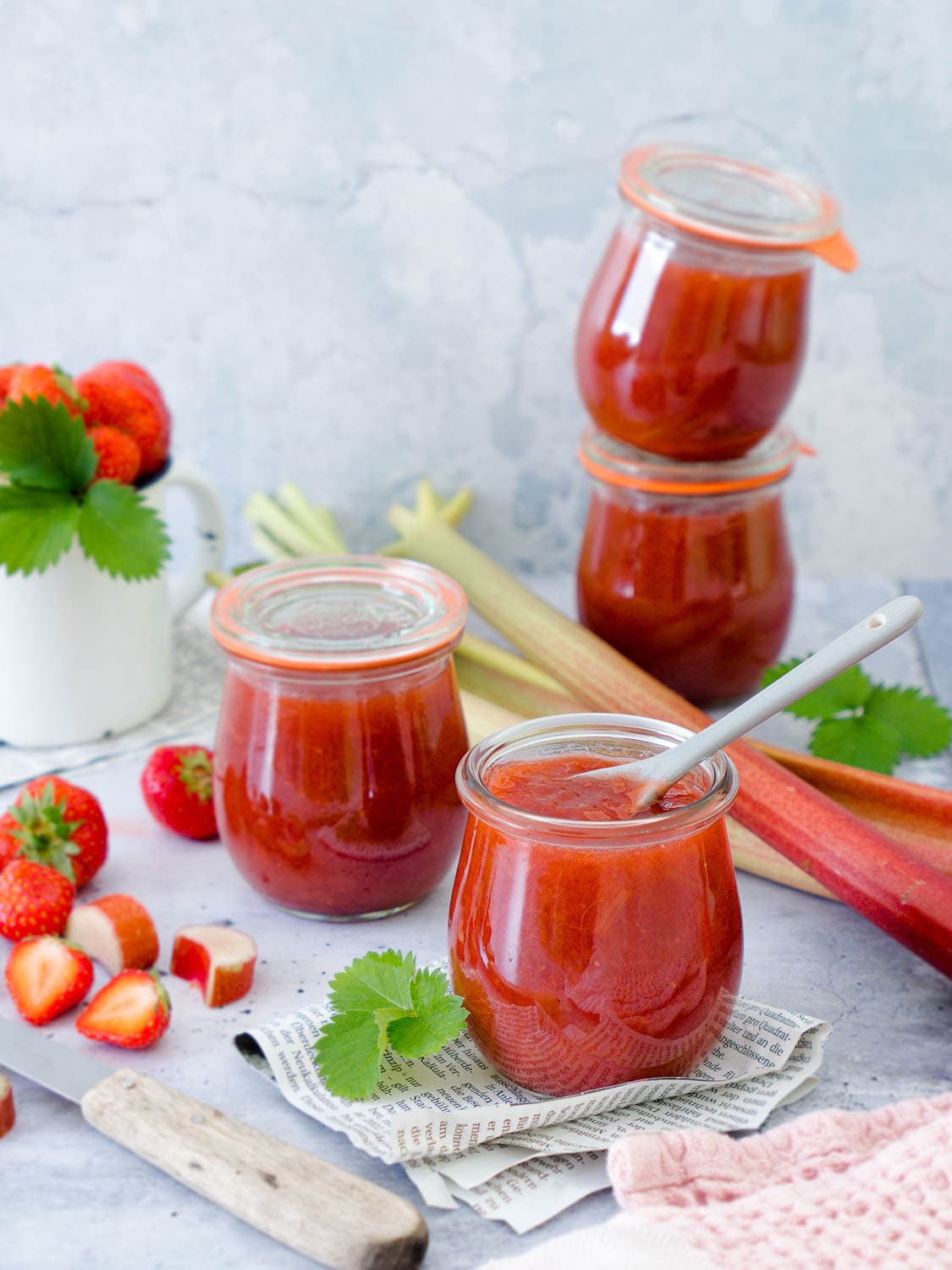 Erdbeer-Rhabarber-Marmelade - Genuss pur - Dinkelliebe