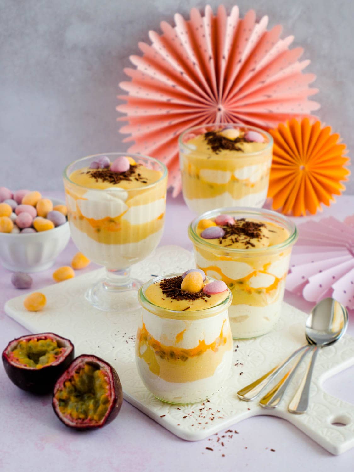 Fruchtiges Eierlikör-Dessert mit Passionsfrucht - Dinkelliebe