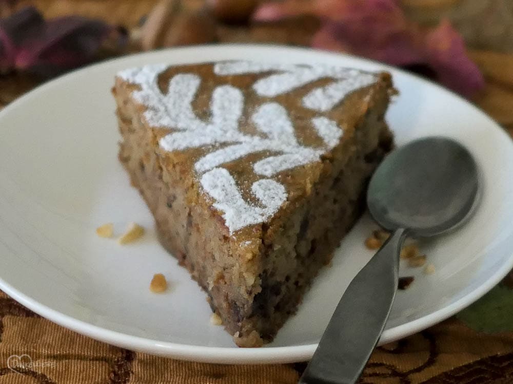 Haselnuss-Maronenkuchen mit Schokolade