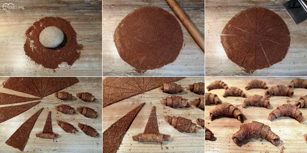 Mini-Nusshörnchen mit gerösteten Haselnüssen