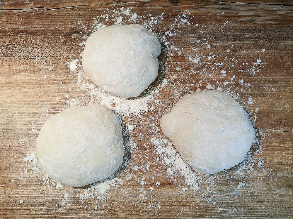 No Knead Fougasse Teigbearbeitung