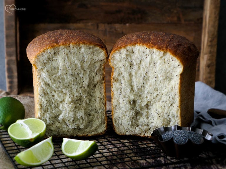 No Knead Limetten und Mohn Sandwichbrot - Dinkelliebe