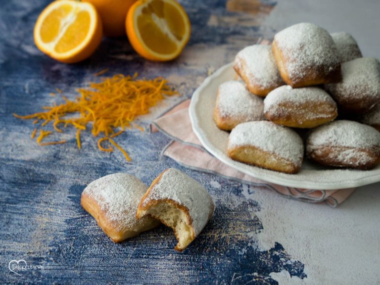 No Knead Orange & Vanilla Beignets