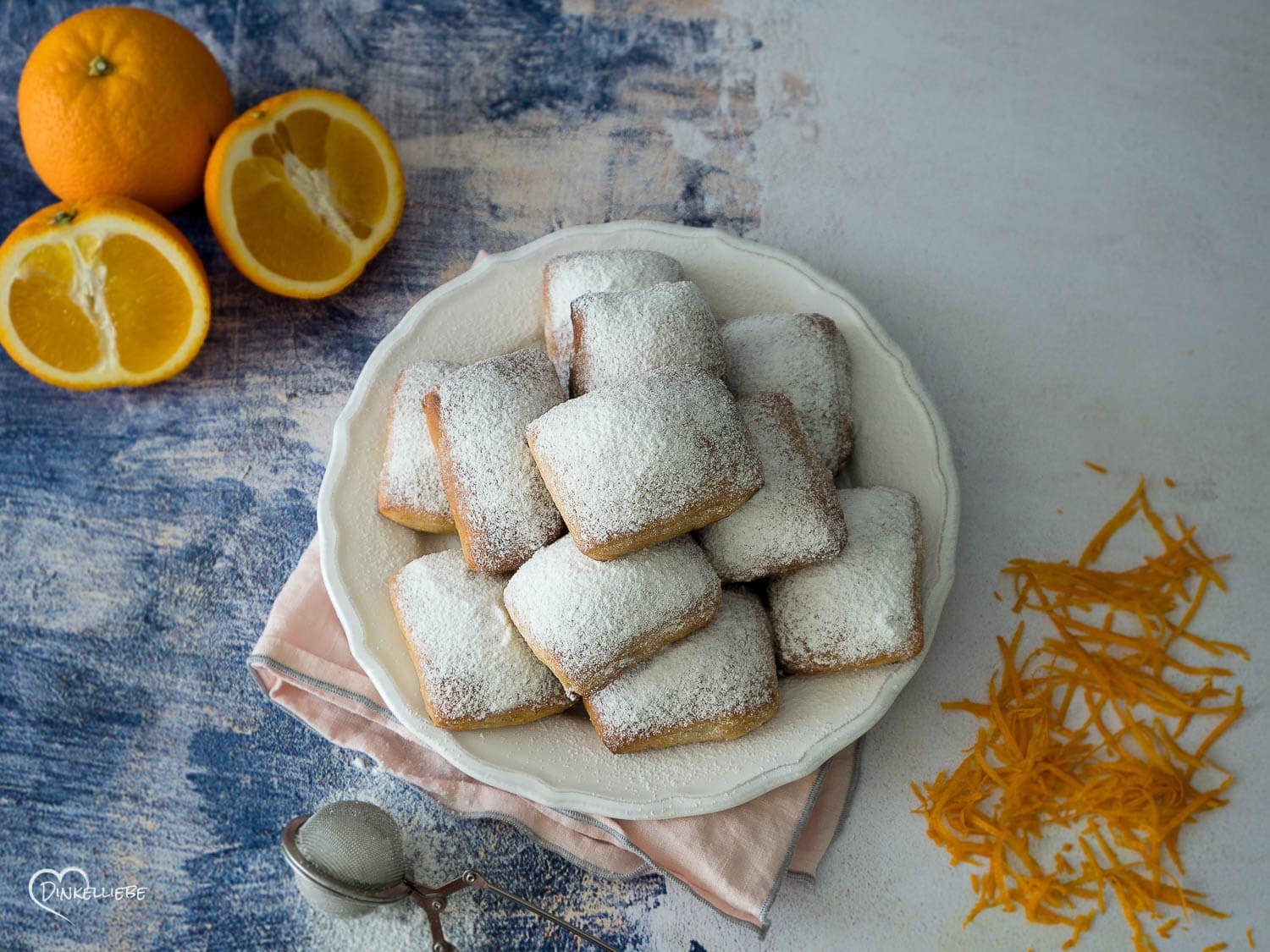 No Knead Orange & Vanilla Beignets