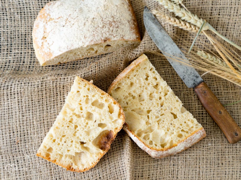 No Knead Sauerteig Ciabatta