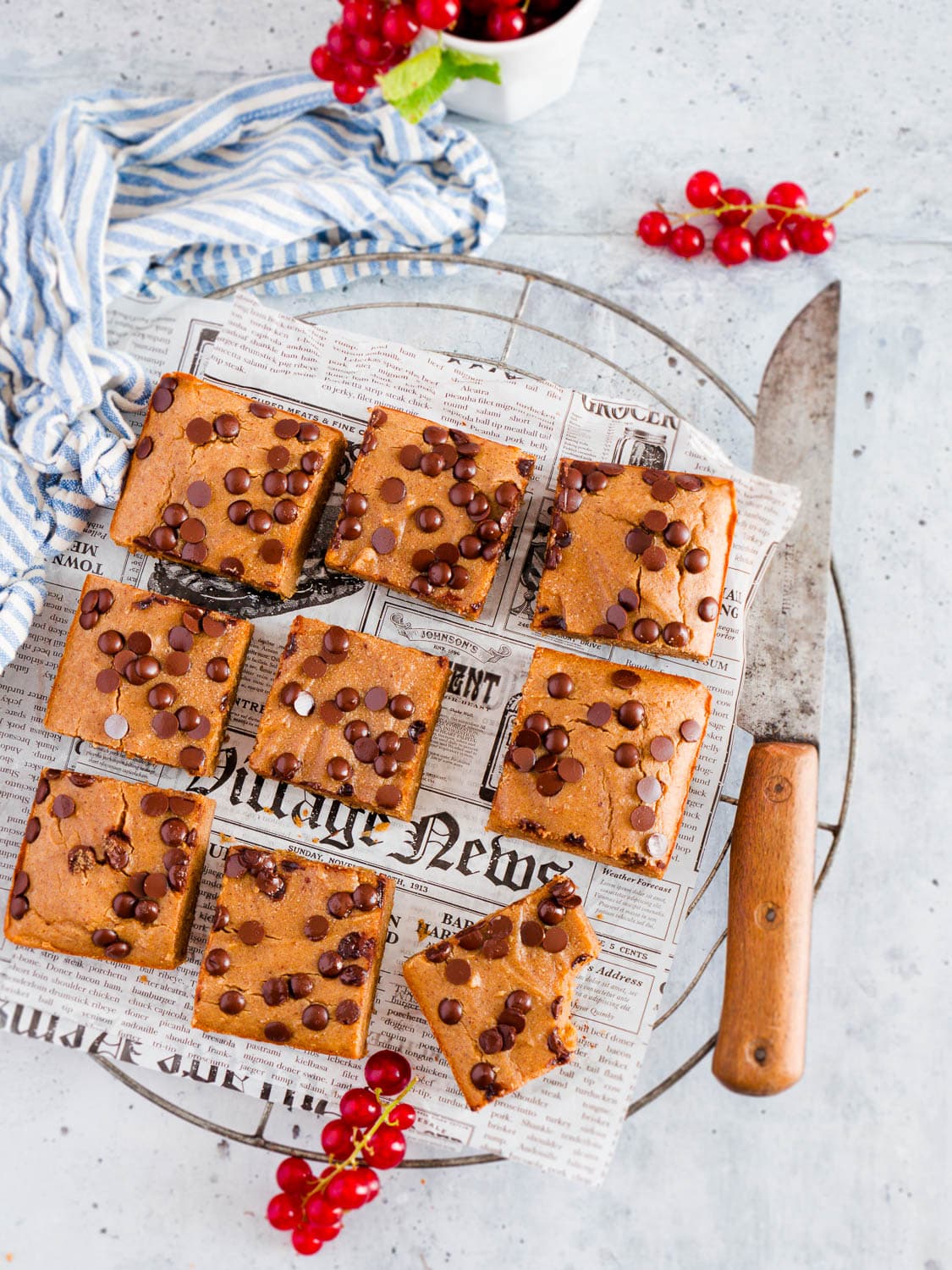 Rezept für zuckerfreie Kichererbsen-Blondies