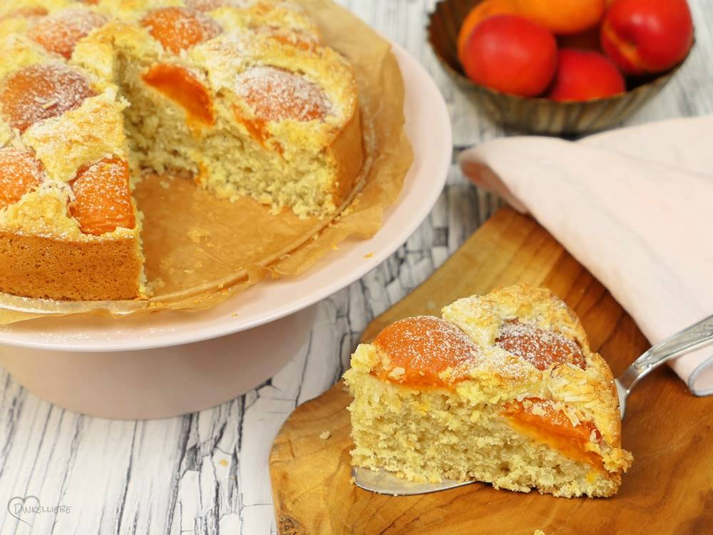 Sommerlicher Aprikosen-Kokos-Kuchen - Dinkelliebe