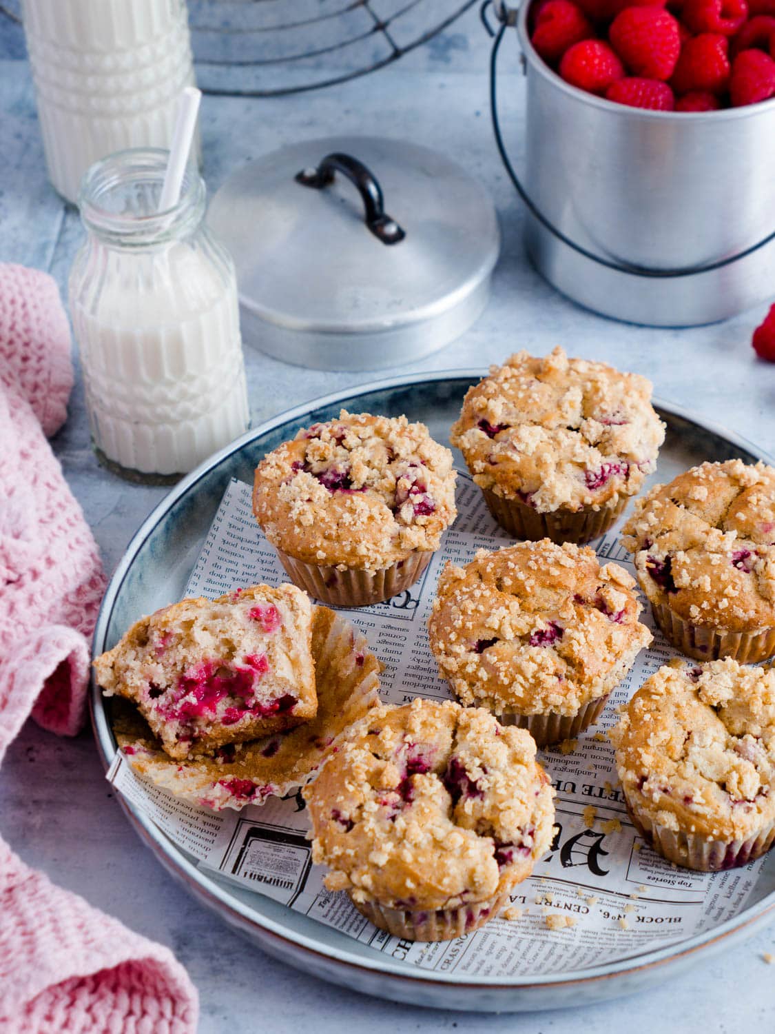 Vegane Himbeermuffins