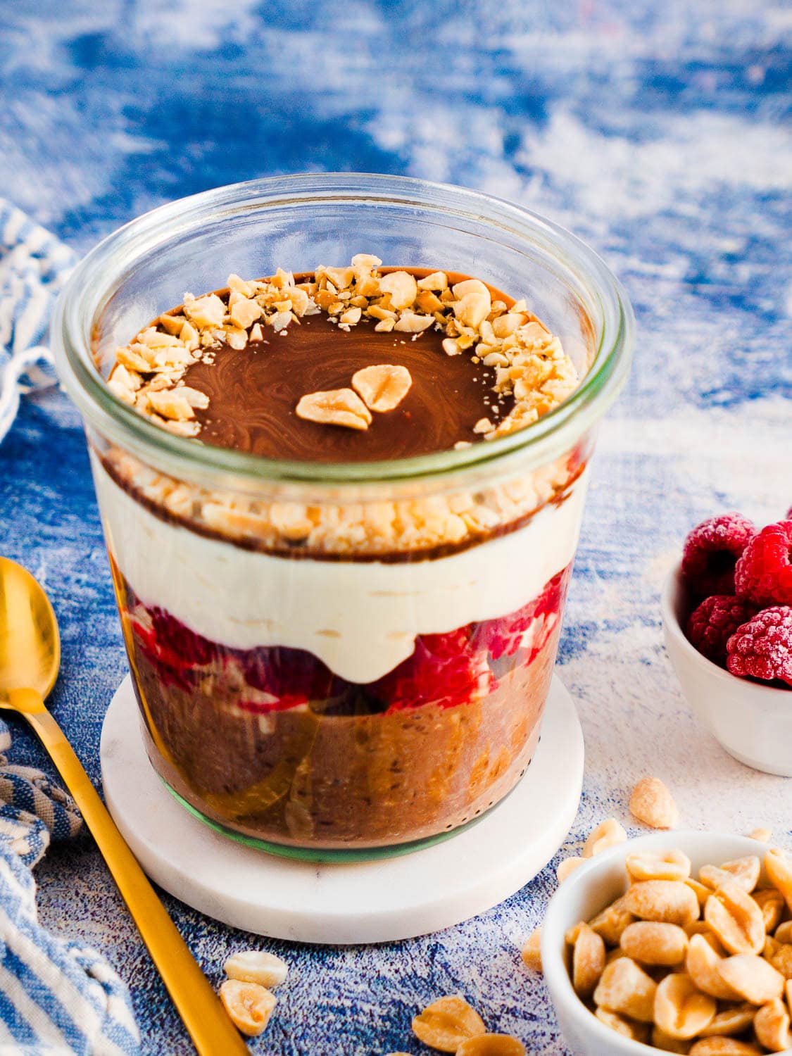 Vegane Schoko-Erdnuss-Proats - Einfaches Rezept für gesundes und proteinreiches Frühstück to go