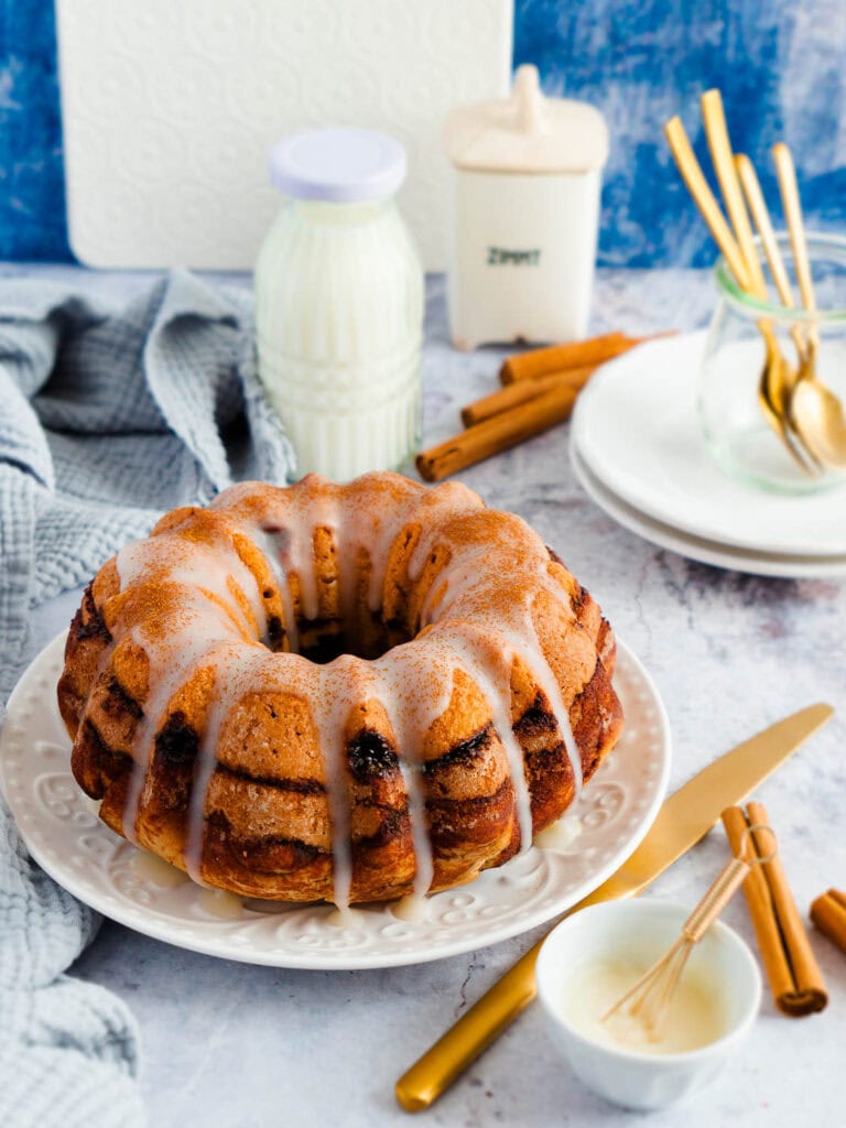 Veganer Zimtswirl-Gugelhupf - schnelles und einfaches Rezept, mit oder ohne Thermomix