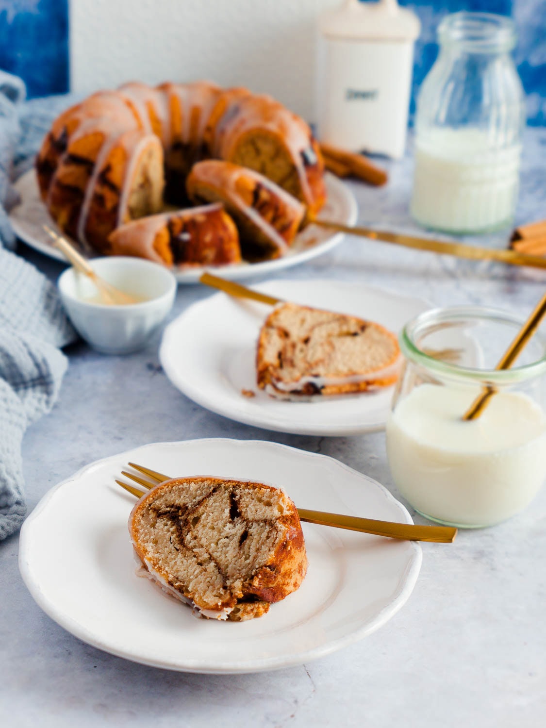 Veganer Zimtswirl-Gugelhupf - schnelles und einfaches Rezept, mit oder ohne Thermomix