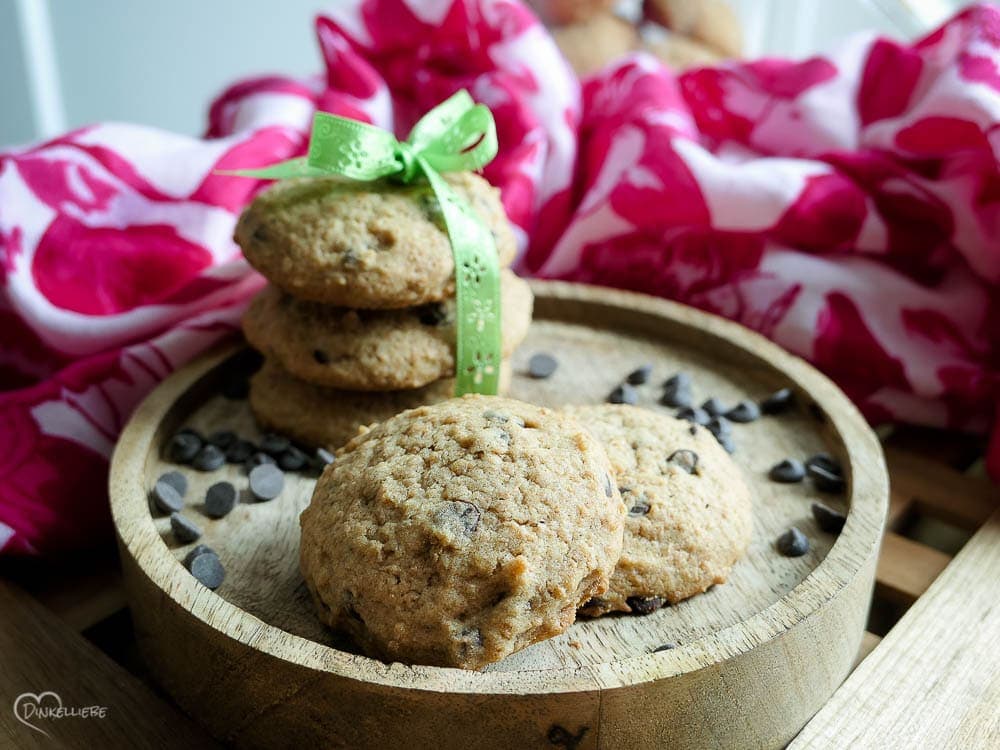 Vollkorn Cookies mit Schokolade - Dinkelliebe