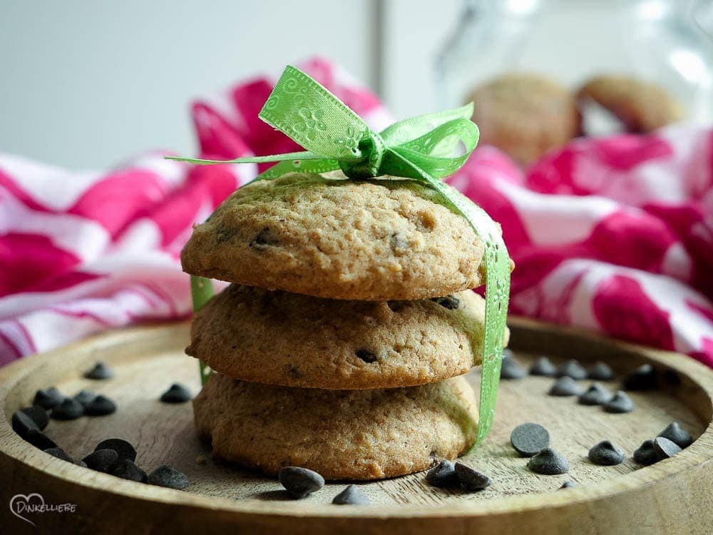 Vollkorn Cookies mit Schokolade - Dinkelliebe