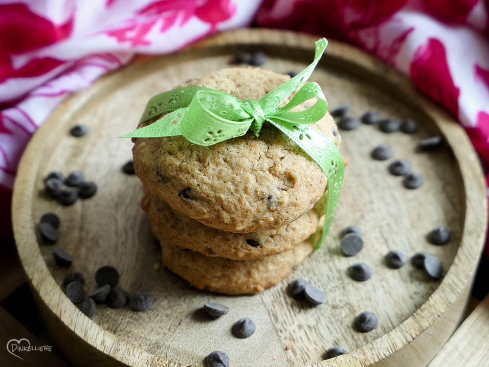 Vollkorn Cookies mit Schokolade