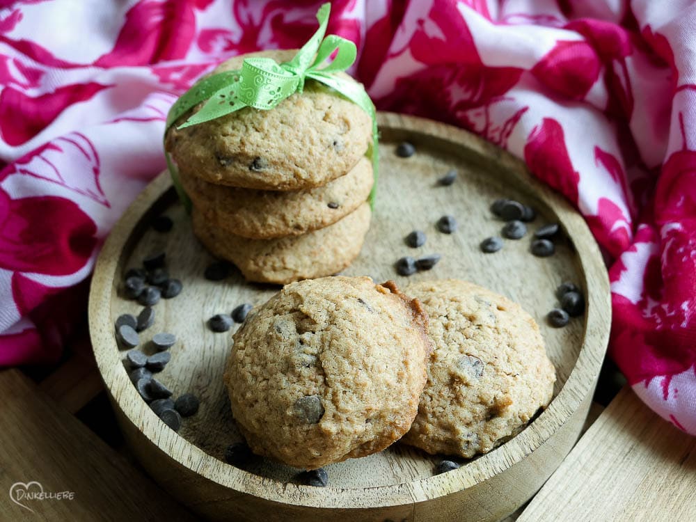 Vollkorn Cookies mit Schokolade