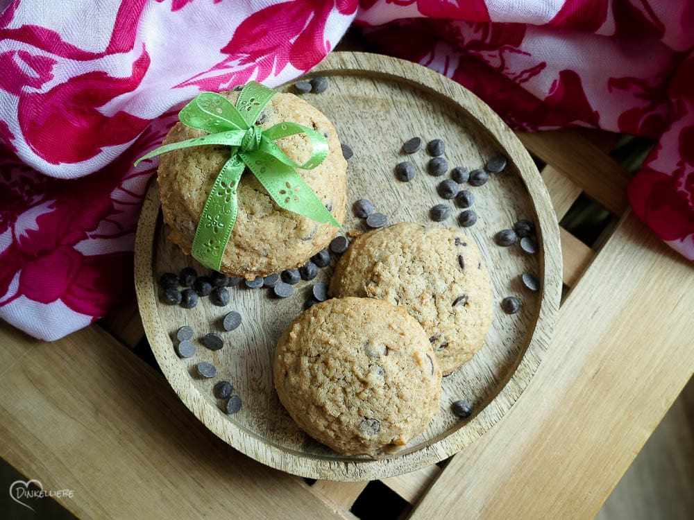 Vollkorn Cookies mit Schokolade